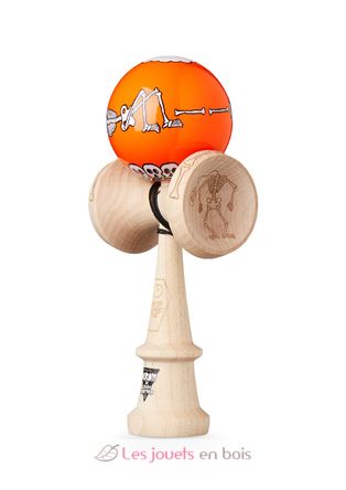 Krom Kendama Jody Bartons Skeletons Orange KROM-SKELETON-ORANGE KROM Kendama 2