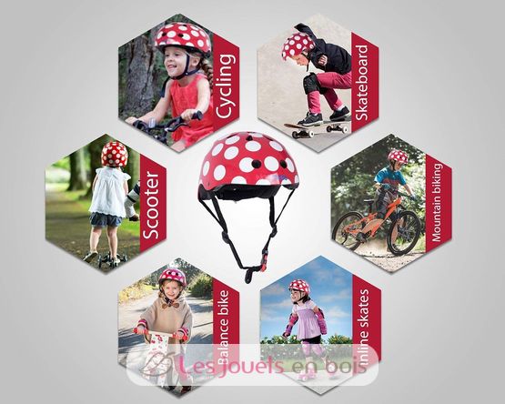 Red Dotty für Laufrad MEDIUM KMH009M Kiddimoto 3