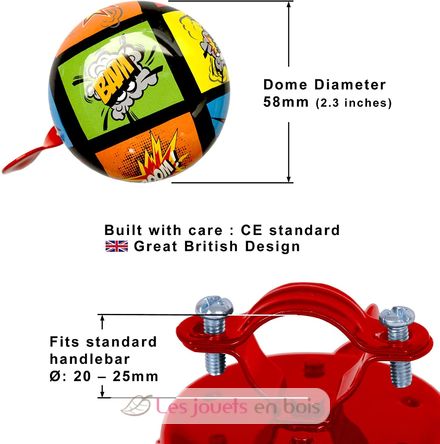 Fahrradglocke Comic BELLCO-S Kiddimoto 3