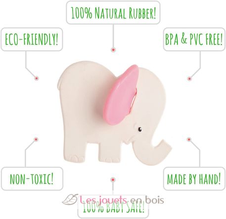 Gummi Beissring - Elephanten rosa LA01237rose Lanco Toys 2