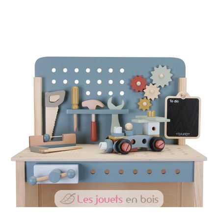 Blaue Werkbank aus Holz LD7079 Little Dutch 2