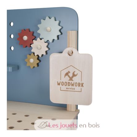 Blaue Werkbank aus Holz LD7079 Little Dutch 3