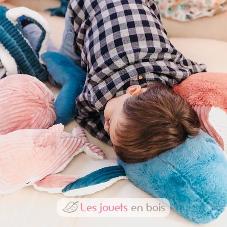 Riesenwal-Plüsch Mama und ihr Baby blau DE74301 Les Déglingos 3