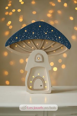 Pilzhaus-Nachtlampe blau LL083-360 Little Lights 2