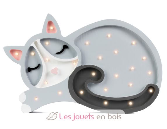 Katze-Nachtlampe Hellgrau LL003-500 Little Lights 1