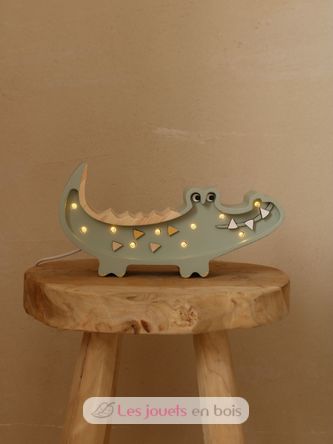 Kleine Krokodil-Nachtlampe Pastell-Khaki LL071-376 Little Lights 2