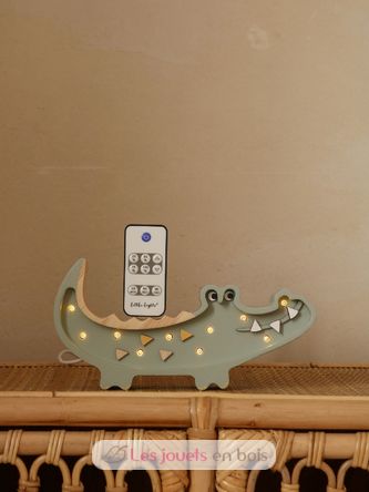 Kleine Krokodil-Nachtlampe Pastell-Khaki LL071-376 Little Lights 3