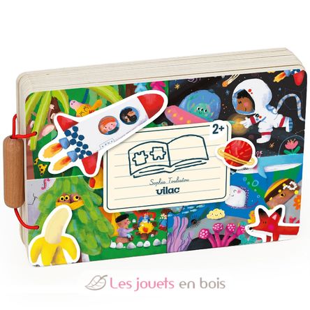 Puzzle-buch aus Holz Die Reise V7912 Vilac 1