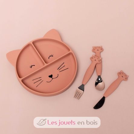 Kinderbesteck Set aus Silikon Mrs Cat TX-96-454 Trixie 2