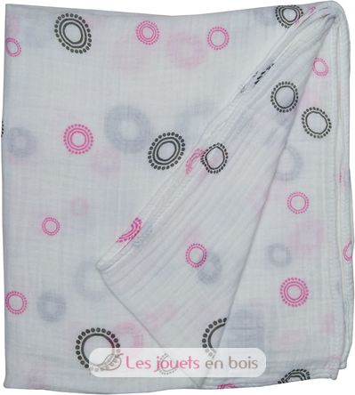 Lange Chiffon - Pink circles LLJ-121-000-007 Lulujo 1