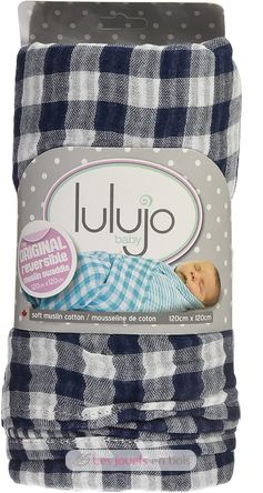 Muslin swaddle mulltuch reversible - Navy LLJ-121-003-001 Lulujo 4