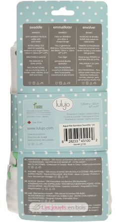 Bamboo Swaddle Mulltuch - Aqua Kite LLJ-121-005-001 Lulujo 6