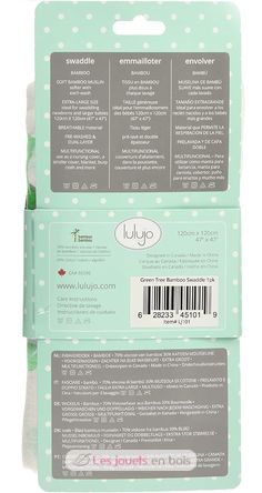 Bamboo Swaddle Mulltuch - Green tree LLJ-121-005-002 Lulujo 6