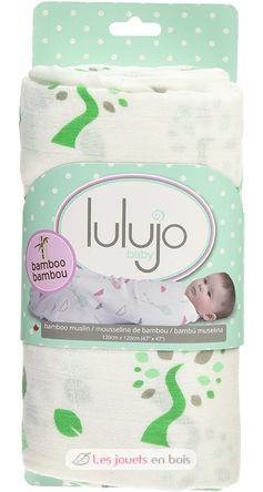 Bamboo Swaddle Mulltuch - Green tree LLJ-121-005-002 Lulujo 5