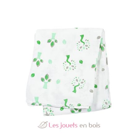 Bamboo Swaddle Mulltuch - Green tree LLJ-121-005-002 Lulujo 1