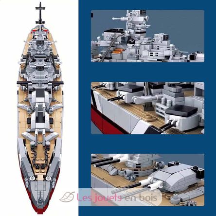 Model Bricks - Bismarck-Schlachtschiff SL-M38-B1102 Sluban 5