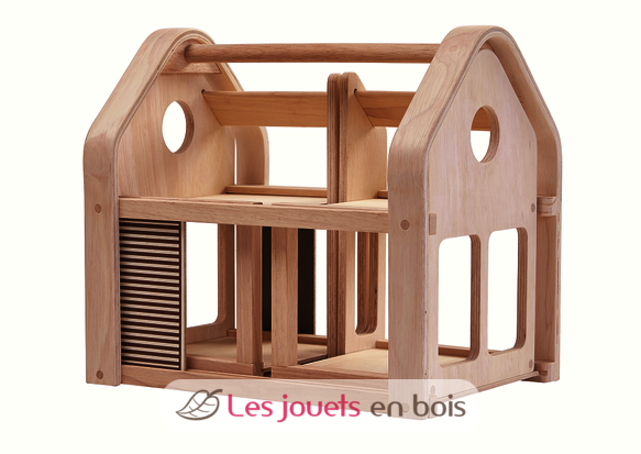 Möbliertes 3-in-1-Puppenhaus PT7611 Plan Toys 1