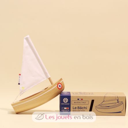 Boot Le Bâchi natürliches Holz 17cm TI-N200-BACHI-BOIS-NATUREL Tirot 2