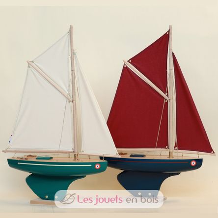 Segelboot Saint Germain grün 40cm TI-ST-GERMAIN-VERT-ANGLAIS-40 Tirot 3