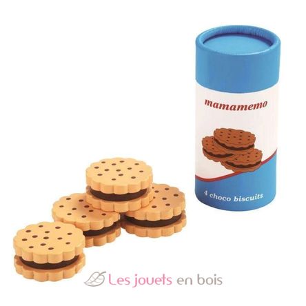 Schokoladenkekse aus Holz, 4 Stück As-85412 Mamamemo 1