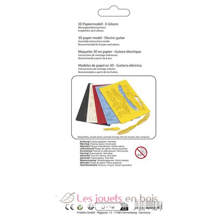 3D Papiermodell - elektrische Gitarre FRI-11574 Fridolin 3