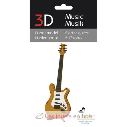 3D Papiermodell - elektrische Gitarre FRI-11574 Fridolin 2