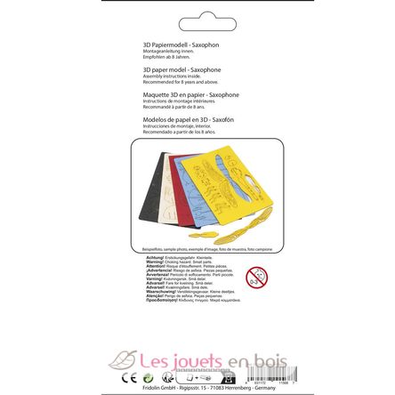 3D Papiermodell - Saxophon FRI-11568 Fridolin 4
