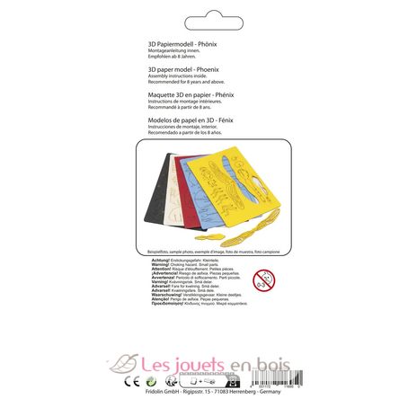 3D Papiermodell - Phönix FRI-11695 Fridolin 3