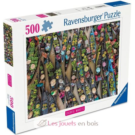 Puzzle Schwimmender Markt in Indonesien 500 Teile RAV12001813 Ravensburger 1