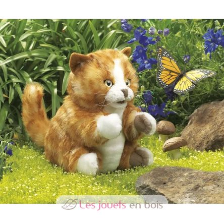 Handpuppe Kätzchen orange-braun FO-2845 Folkmanis 3