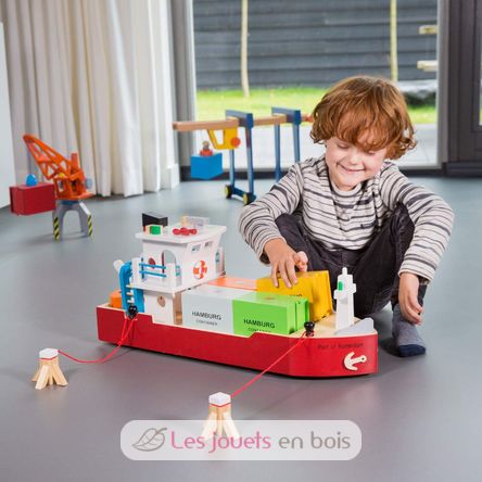 Containerschiff mit 4 Containern NCT-10900 New Classic Toys 5