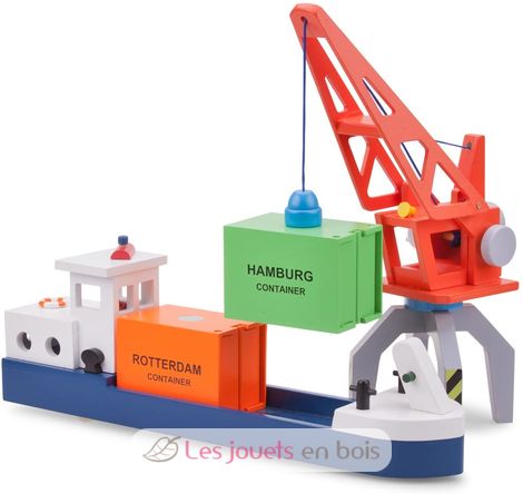 Hafenkran mit Verlademagnet NCT-10931 New Classic Toys 4