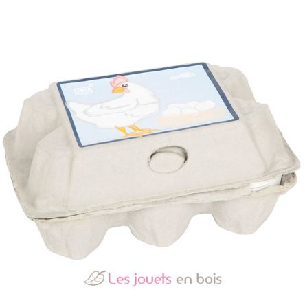 Schachtel mit 6 Eiern aus Holz LE12844 Small Foot company 6