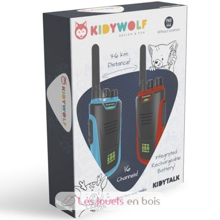 Kidytalk Walkie Talkies blau rot KW-KIDYTALK-BR Kidywolf 6