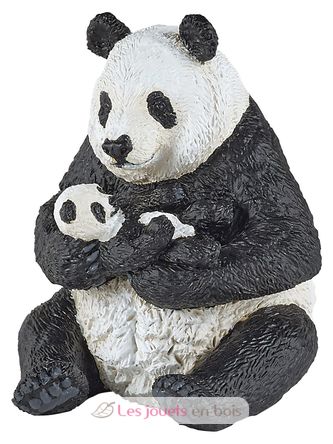 Sitzende Pandafigur und ihr Baby PA50196 Papo 1