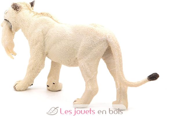 Weiße Löwin-Figur mit ihrem kleinen Löwenbaby PA50203 Papo 5