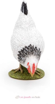 Figur einer pickenden weißen Henne PA51160-3621 Papo 2