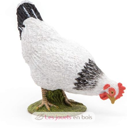 Figur einer pickenden weißen Henne PA51160-3621 Papo 1