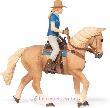 Westernpferd und seine Reiterfigur PA-51566 Papo 1