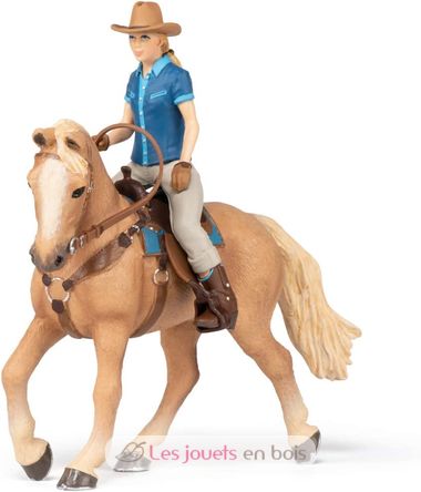 Westernpferd und seine Reiterfigur PA-51566 Papo 5