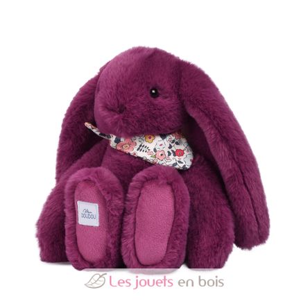 Pflaume Fleurette-Kaninchen-Plüsch 25 cm DC4704 Doudou et Compagnie 1