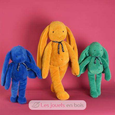 Méloé Hase Plüschtier 37 cm - elektrisches Blau MA0325 Maïlou Tradition 3