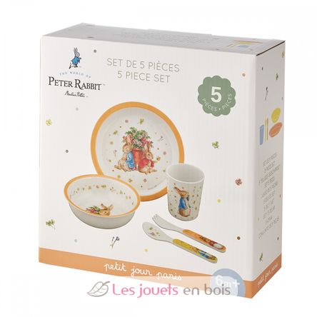 5 teiliges Geschirrset Peter Hase orange PJ-BP701T Petit Jour 3