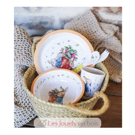 5 teiliges Geschirrset Peter Hase orange PJ-BP701T Petit Jour 2