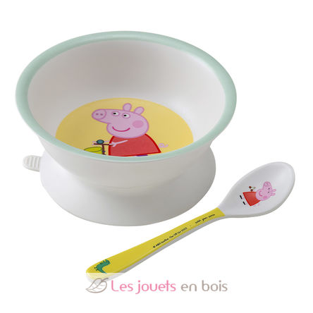 PEPPA PIG Saugnapf mit Löffel PJ-PI702K Petit Jour 1