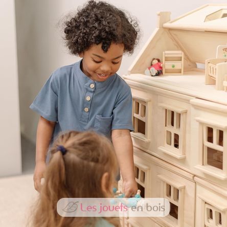 Großes Viktorianisches Holzpuppenhaus PT7167 Plan Toys 9