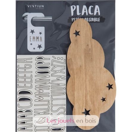 Personalisiertes Wandschild - Wolke VI-PL43 Vintiun 3