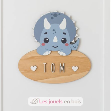 Personalisiertes Wandschild Triceratops VI-PLP08 Vintiun 2
