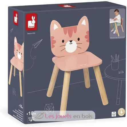 Kinderstuhl im Katze-Design J09659 Janod 4