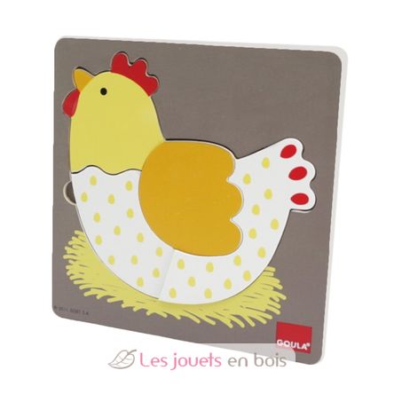 Puzzle Huhn, Ei, Küken GO53027-4036 Goula 3